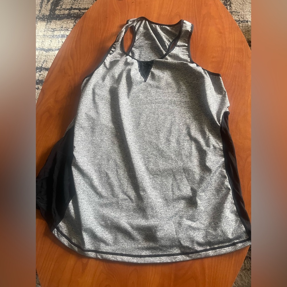 Silver Metallic Sleeveless Women's Tank Top
